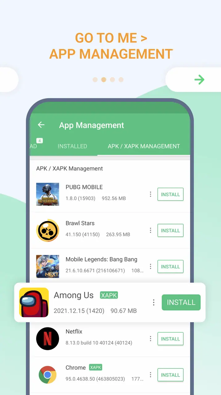 قائمة التطبيقات في APKPure