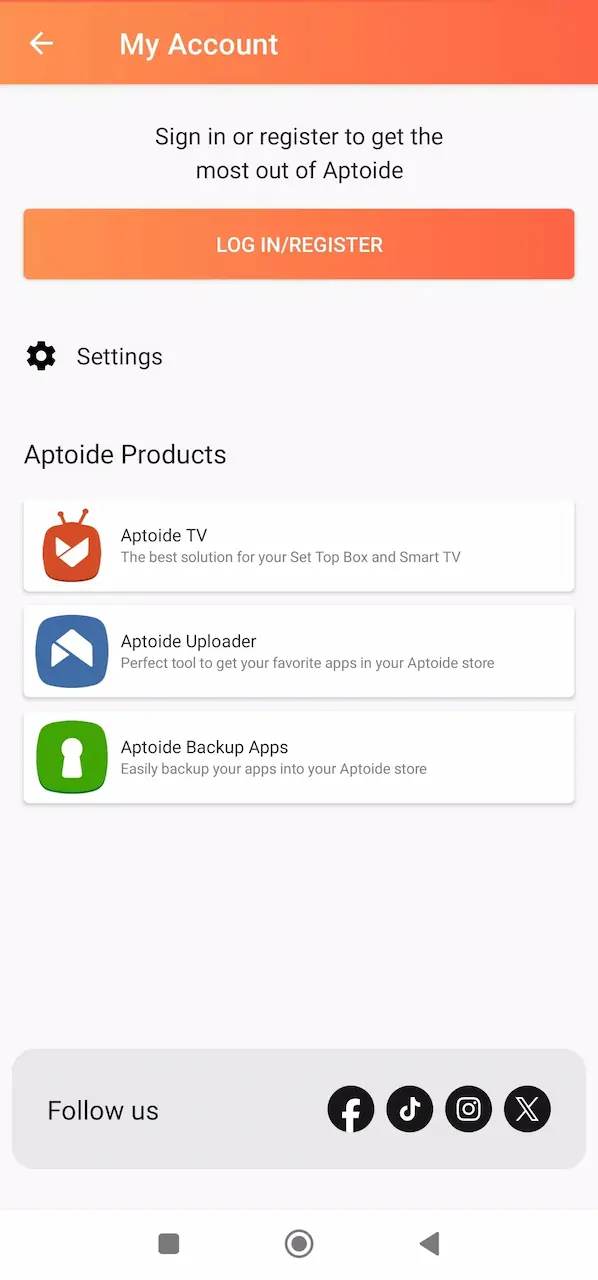 متاجر المستخدمين في Aptoide